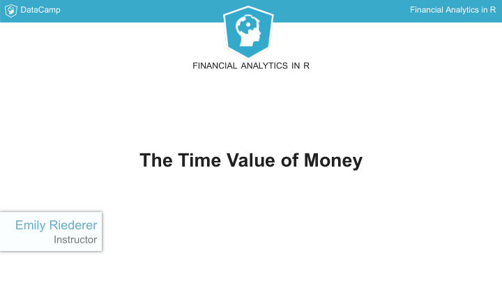 the time value of money