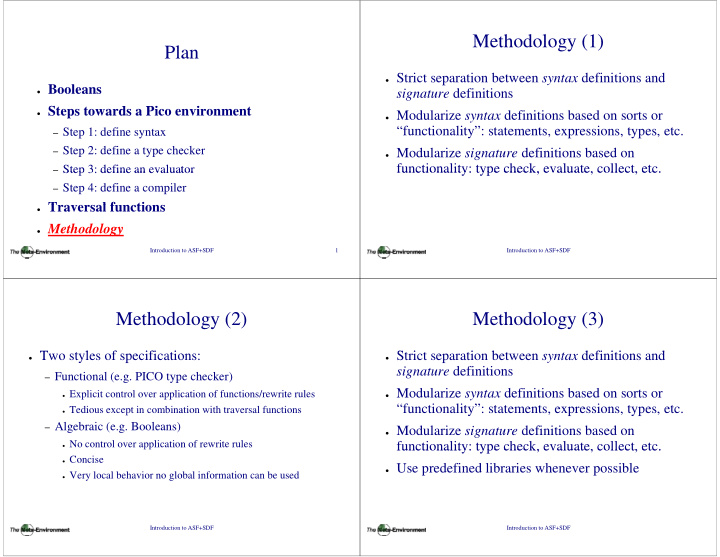 methodo methodo ology 1 ology 1 pla an