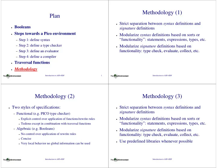 methodo methodo ology 1 ology 1 pla an
