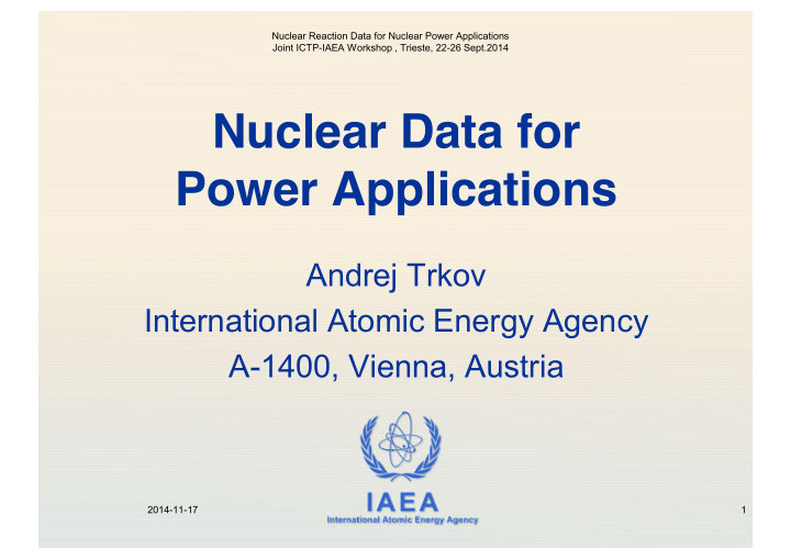 nuclear data for