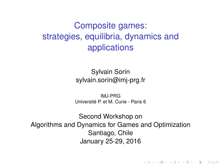 composite games strategies equilibria dynamics and