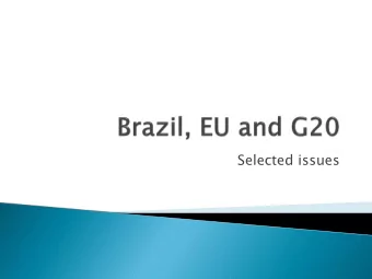 Selected issues  I. IMF resources and reform  II. Financial Transaction Tax  III. Tax havens