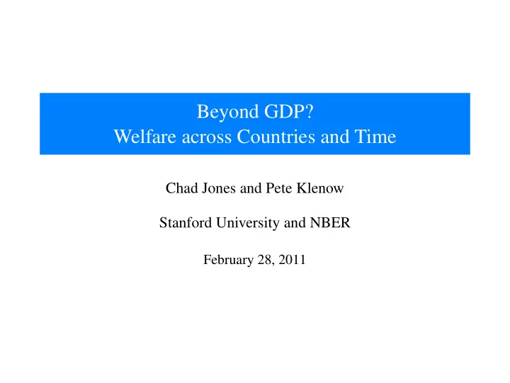 beyond gdp welfare across countries and time