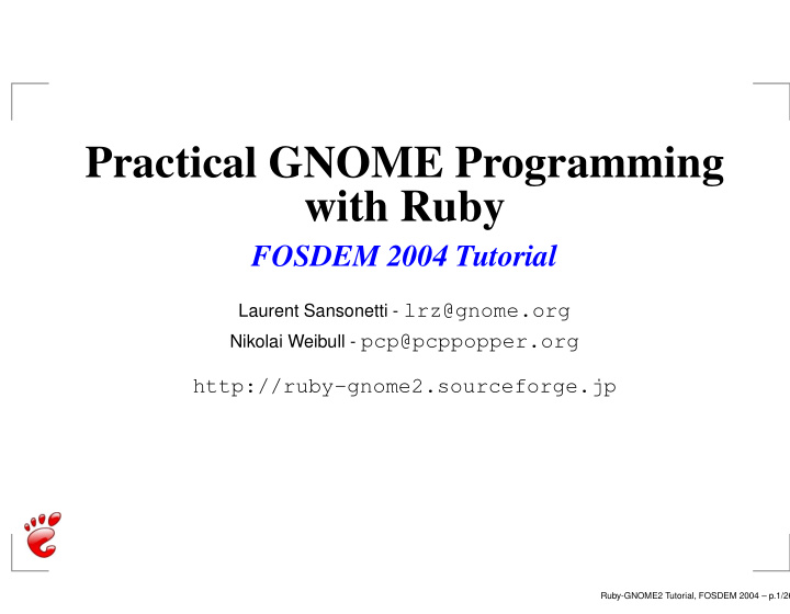 practical gnome programming with ruby