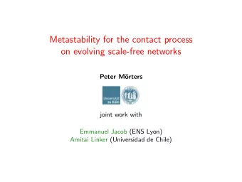 Metastability for the contact process  on evolving scale-free networks  Peter M  orters  K  oln