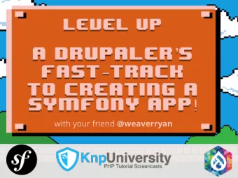 with your friend @weaverryan  Its-a me, Ryan! &gt; Lead of the Symfony documentation team