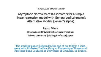 linear regression model with Generalized Lehmanns  Alter  ernativ  ive Mod  odels ls (