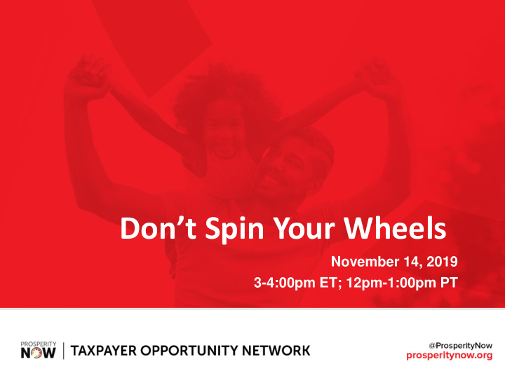 don t spin your wheels