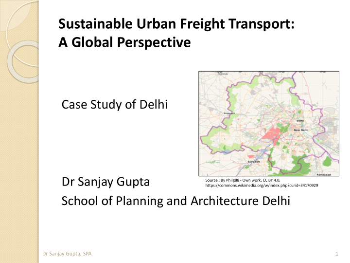 sustainable urban freight transport a global perspective