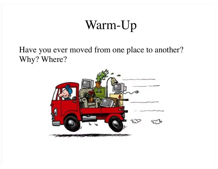 warm up