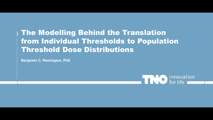 threshold dose distributions
