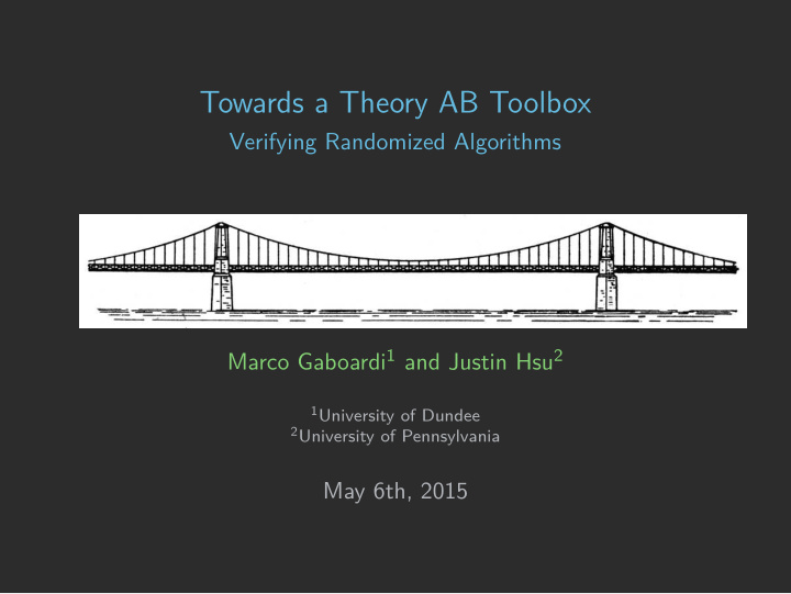 towards a theory ab toolbox
