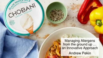 Andrew Pekin  Agenda  1.     Our Story  2.    What is Chobani Flip  3.    Navigating the Science