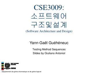 CSE3009:      (Software Architecture and Design)  Yann-Gal