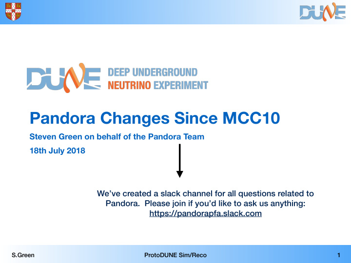 pandora changes since mcc10