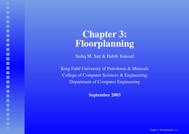 chapter 3 floorplanning