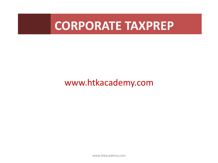 corporate taxprep