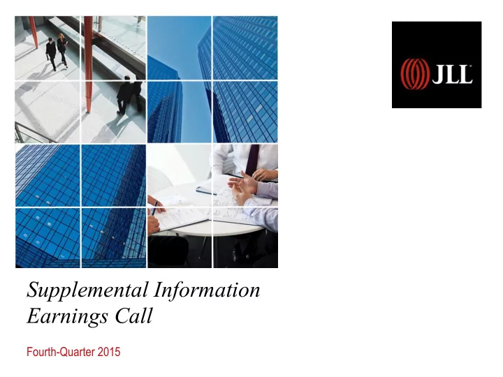 supplemental information earnings call