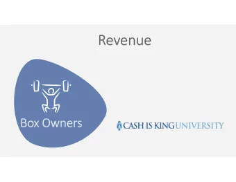 Revenue  Box Owners  TOTAL REVENUE IS THE NUMBER THAT  REPRESENTS ALL THE MONEY YOU  COLLECTED FROM