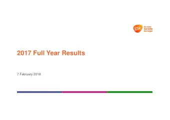 2017 Full Year Results  7 February 2018  Cautionary statement regarding  forward-looking statements