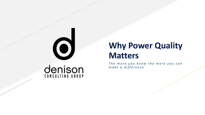why power quality matters