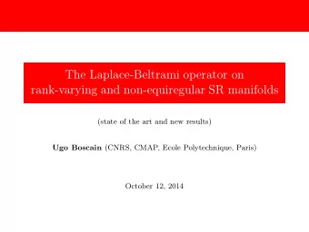 The Laplace-Beltrami operator on  rank-varying and non-equiregular SR manifolds  (state of the art