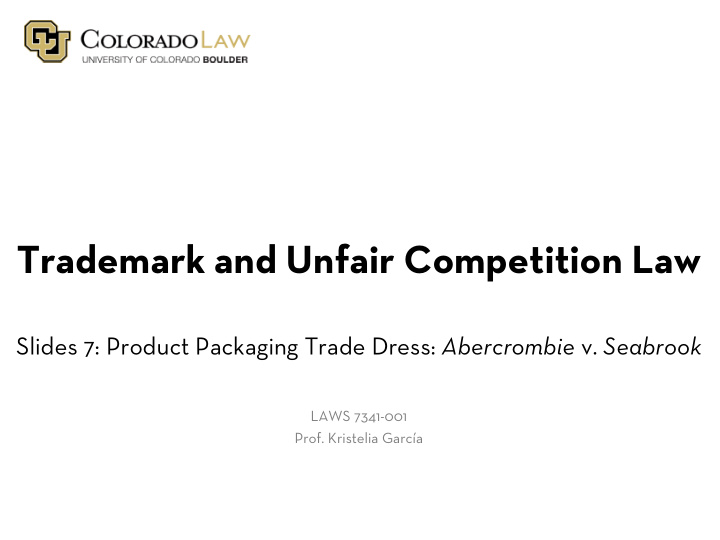 trademark and unfair competition law