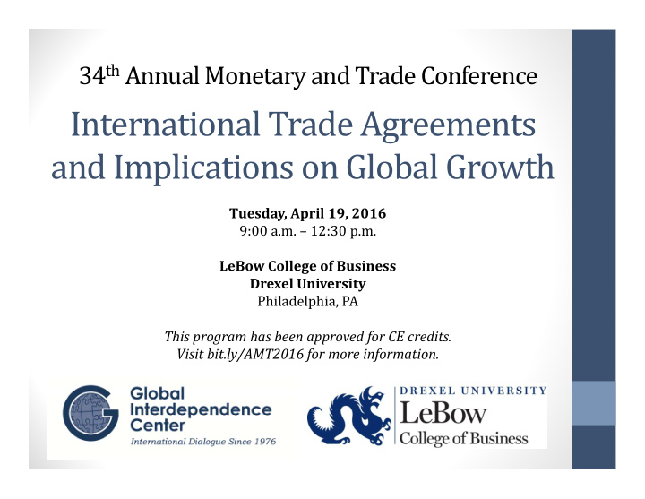 international trade agreements and implications on global
