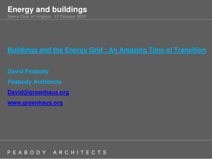 energy and buildings