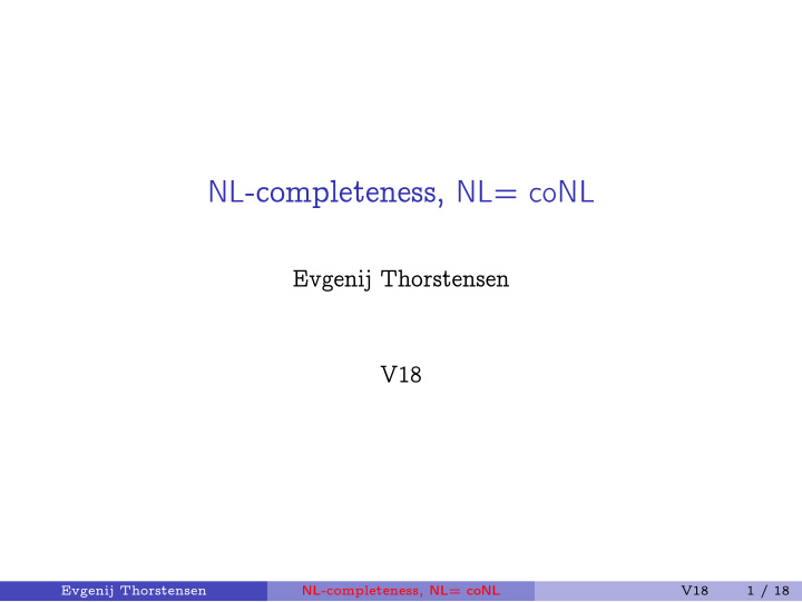 nl completeness nl conl