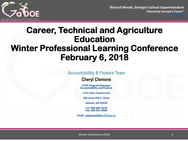 wi winte ter r prof ofessi essional onal learni arning ng