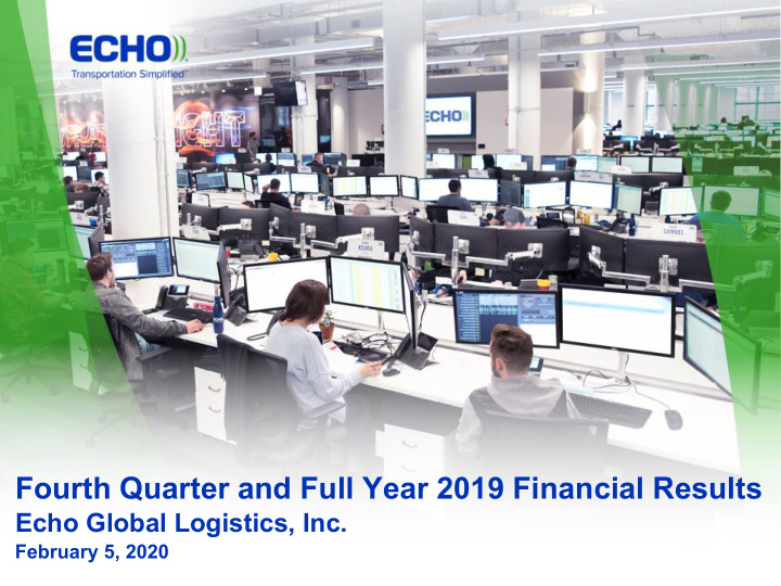 fourth quarter and full year 2019 financial results