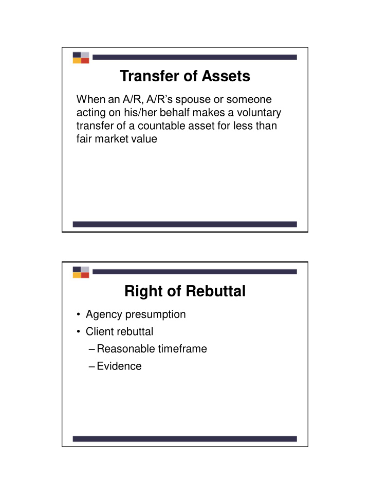 transfer of assets