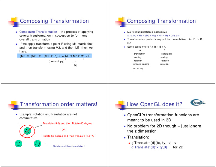 composing transformation composing transformation