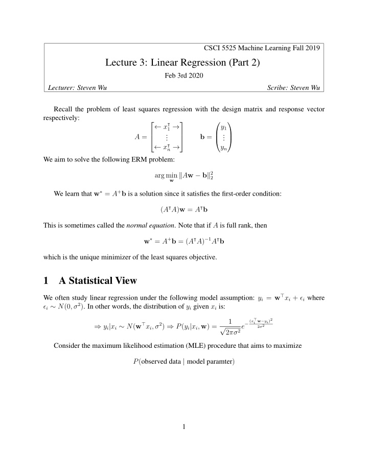 lecture 3 linear regression part 2