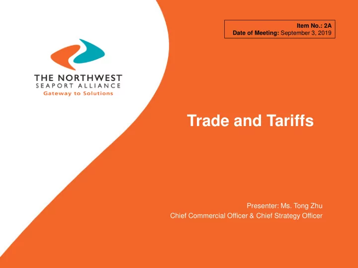 trade and tariffs