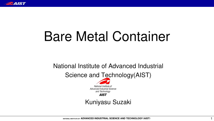 bare metal container