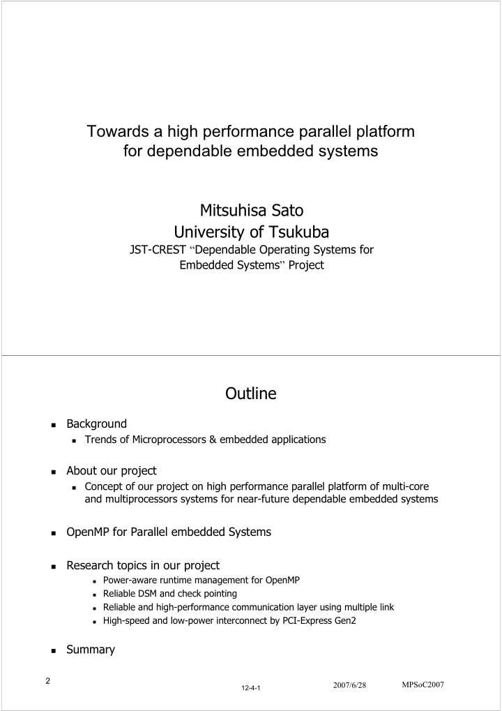 towards a high performance parallel platform for