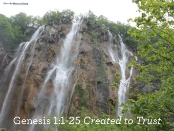 Genesis 1:1-25 Created to Trust  Photo by Monica Romig  Photo by Monica Romig  Five Truths:  Five