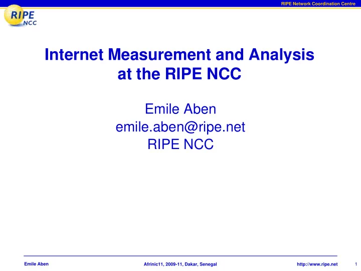 at the ripe ncc