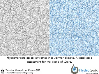 HydroGaia  Technical University of Crete  TUC  School of Environmental Engineering