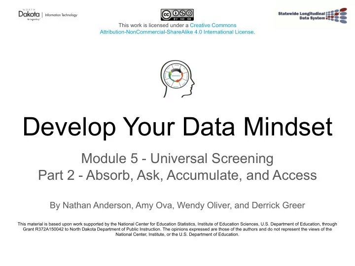 develop your data mindset