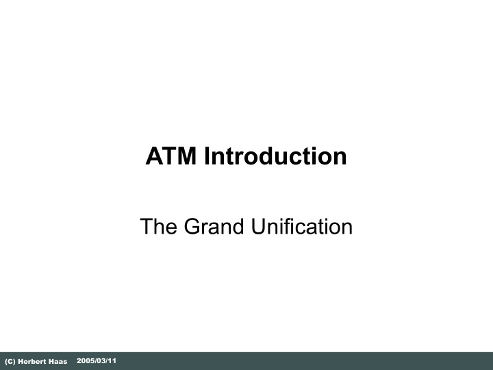 atm introduction