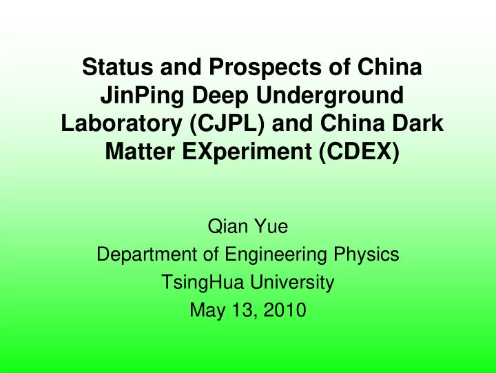 status and prospects of china jinping deep underground