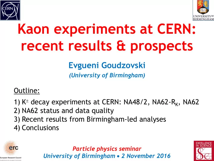 recent results prospects