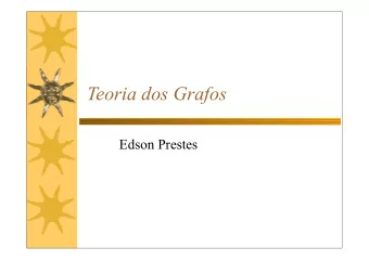 Teoria dos Grafos  Edson Prestes  Teoria dos Grafos  Grafos Enumerao de Passeios/Caminhos  O