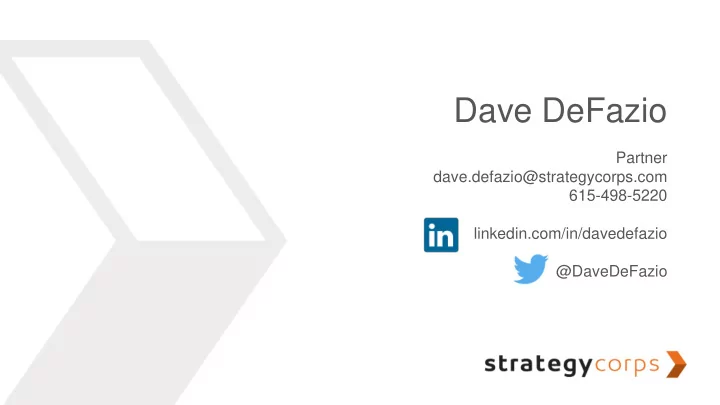 dave defazio