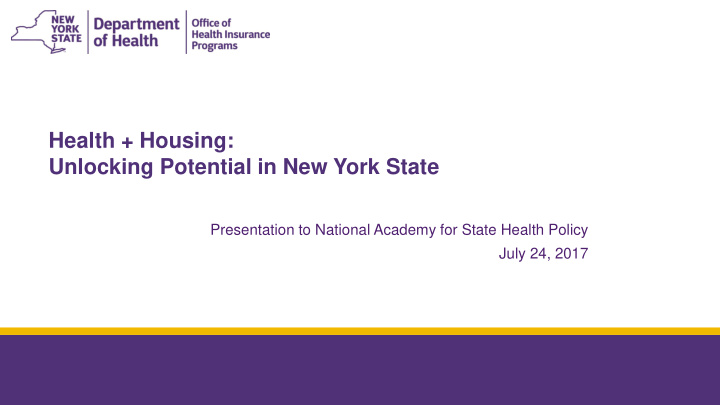 unlocking potential in new york state