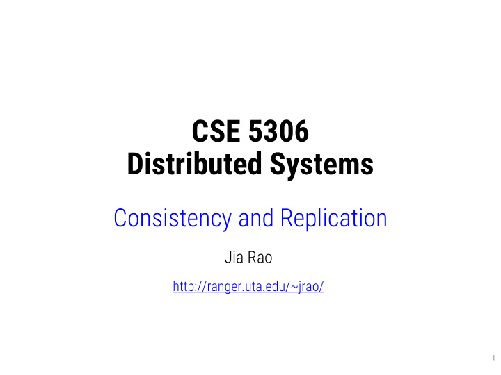 cse 5306 distributed systems