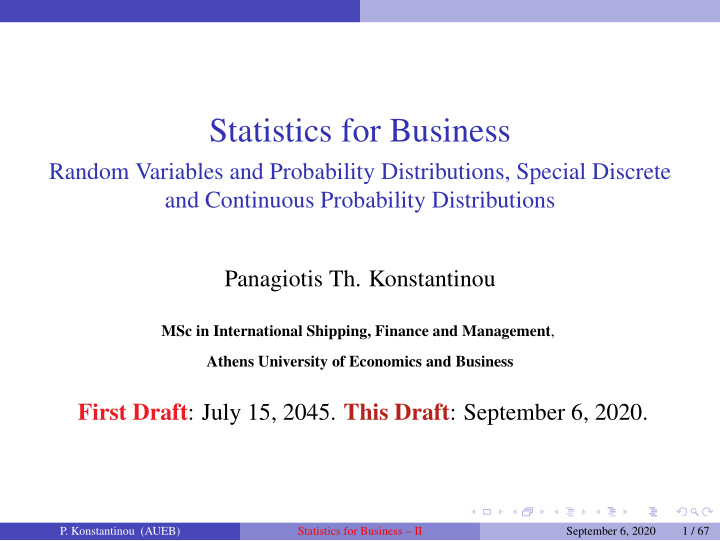 statistics for business